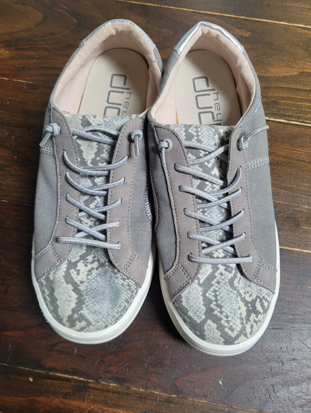 Hey Dude Karina Silver Python Slip On Sneaker 10 41 - Picture 2 of 11